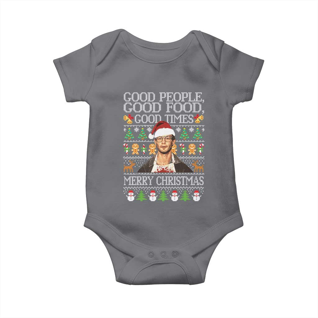 True Crime Ugly Christmas Baby Onesie Funny Jeffrey Dahmer Good Food Sick Humor TS10 Charcoal Print Your Wear