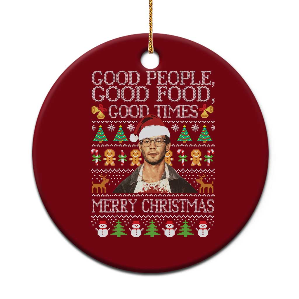True Crime Ugly Christmas Ceramic Ornament Funny Jeffrey Dahmer Good Food Sick Humor TS10 1pc Red Print Your Wear