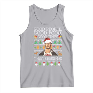 True Crime Ugly Christmas Tank Top Funny Jeffrey Dahmer Good Food Sick Humor TS10 Athletic Heather Print Your Wear