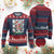 Merry Christmas Santa Knit Sweatshirt Dabbing Santa Xmas Lights - Print Your Wear