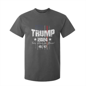 Trump 2024 T Shirt For Kid American Flag Vote President Republican Gifts TS10 Dark Heather Print Your Wear