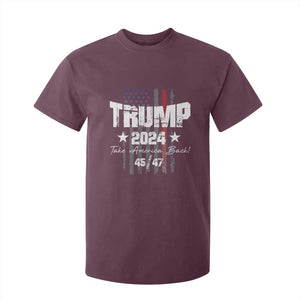 Trump 2024 T Shirt For Kid American Flag Vote President Republican Gifts TS10 Maroon Print Your Wear