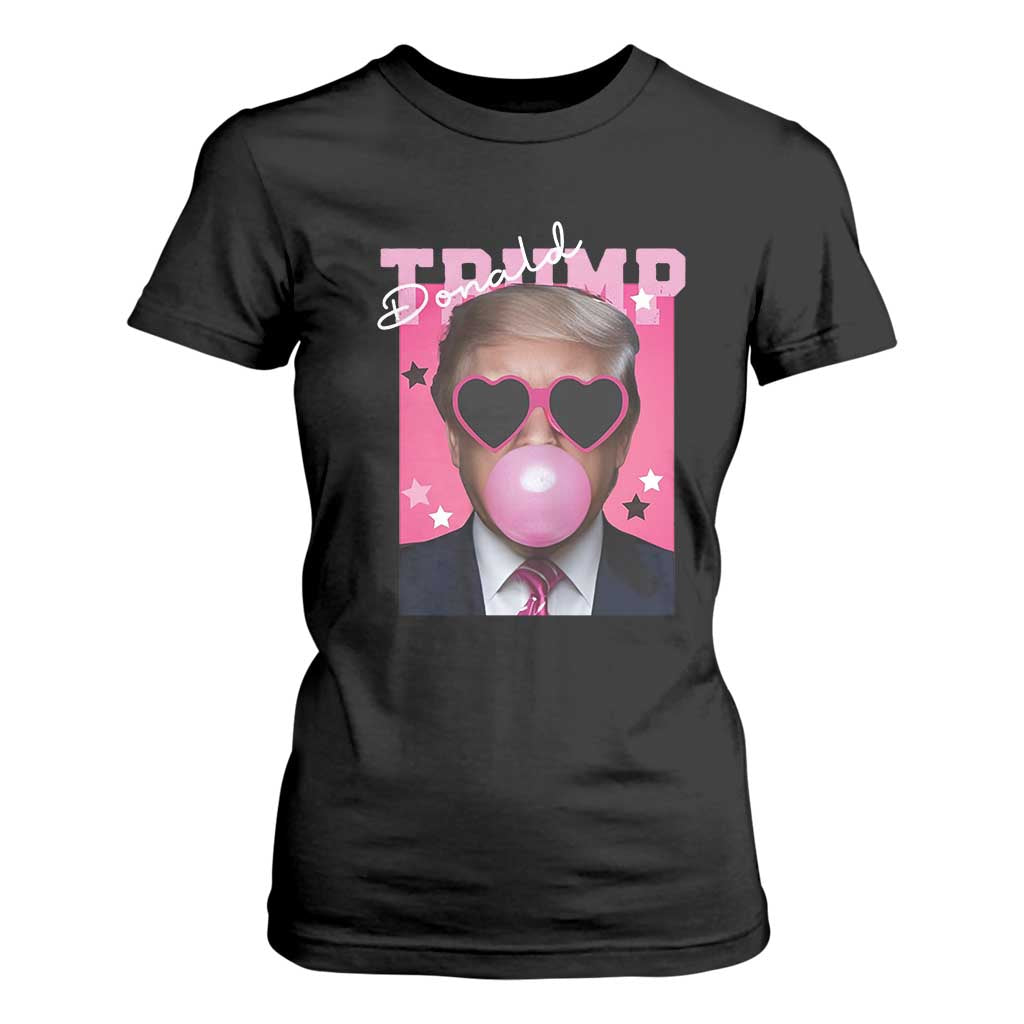 Funny Trump 2024 T Shirt For Women Pink Bubble Gum TS10 Black Print Your Wear