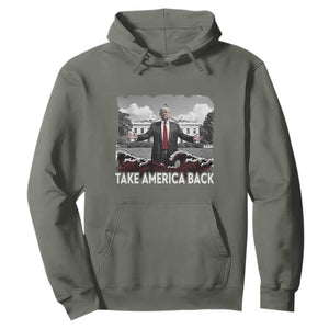 Donald Trump 2024 Hoodie Take America Back Red Wave TS10 Military Green Print Your Wear