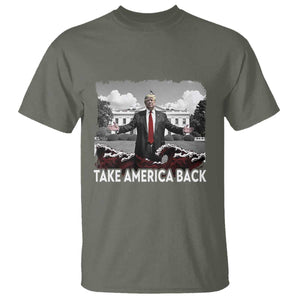 Donald Trump 2024 T Shirt Take America Back Red Wave TS10 Military Green Print Your Wear