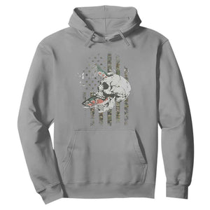 Halloween Fishing Skeleton Skull Hoodie American Flag Camo Fish Skull Fisherman Gifts TS10 Sport Gray Print Your Wear