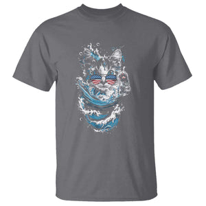 Blue Wave Cat Ladies For Kamala Harris T Shirt TS10 Charcoal Print Your Wear
