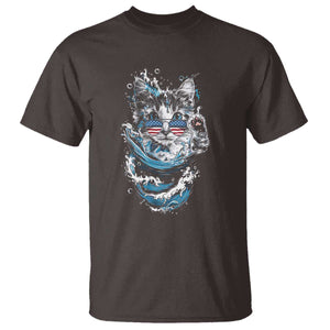 Blue Wave Cat Ladies For Kamala Harris T Shirt TS10 Dark Chocolate Print Your Wear