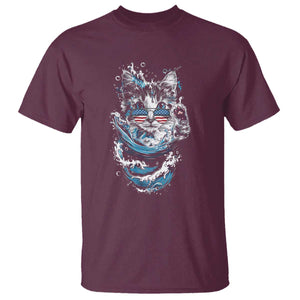Blue Wave Cat Ladies For Kamala Harris T Shirt TS10 Maroon Print Your Wear