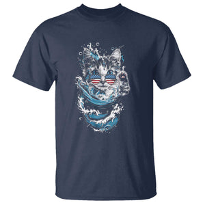Blue Wave Cat Ladies For Kamala Harris T Shirt TS10 Navy Print Your Wear