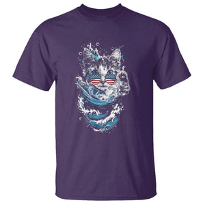 Blue Wave Cat Ladies For Kamala Harris T Shirt TS10 Purple Print Your Wear