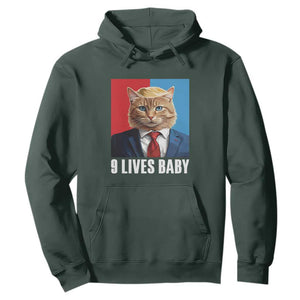 Cat Trump 2024 Hoodie 9 Lives Baby TS10 Dark Forest Green Print Your Wear