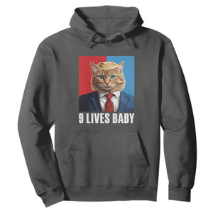 Cat Trump 2024 Hoodie 9 Lives Baby TS10 Dark Heather Print Your Wear