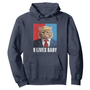 Cat Trump 2024 Hoodie 9 Lives Baby TS10 Navy Print Your Wear