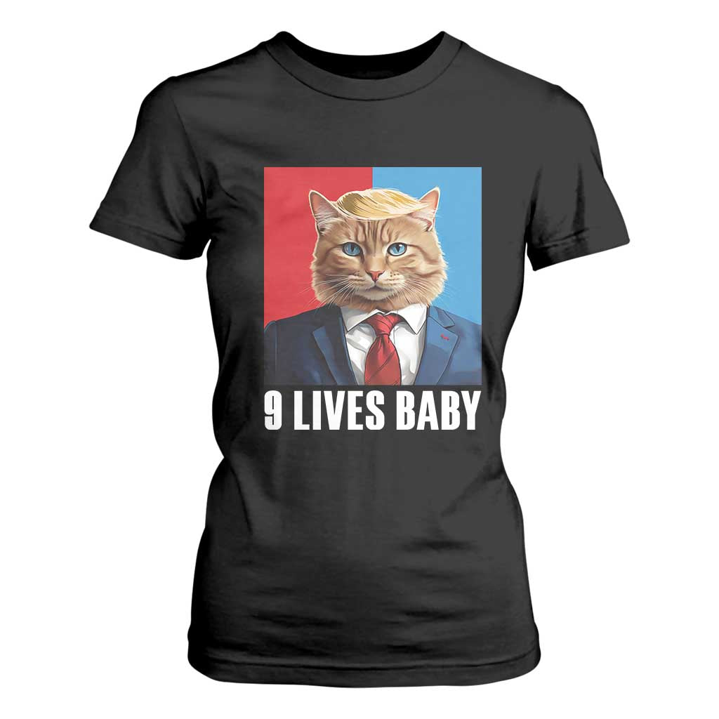 Cat Trump 2024 T Shirt For Women 9 Lives Baby TS10 Black Print Your Wear