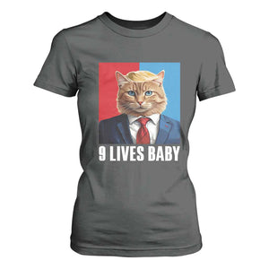 Cat Trump 2024 T Shirt For Women 9 Lives Baby TS10 Dark Heather Print Your Wear