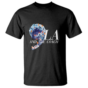 Harris Walz 2024 T Shirt Comma La And The Coach Blue Wave TS10 Black Print Your Wear