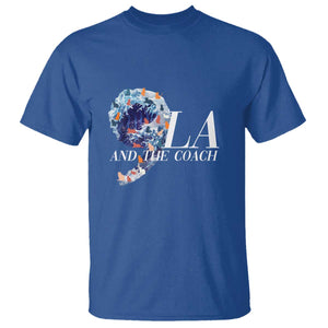 Harris Walz 2024 T Shirt Comma La And The Coach Blue Wave TS10 Royal Blue Print Your Wear