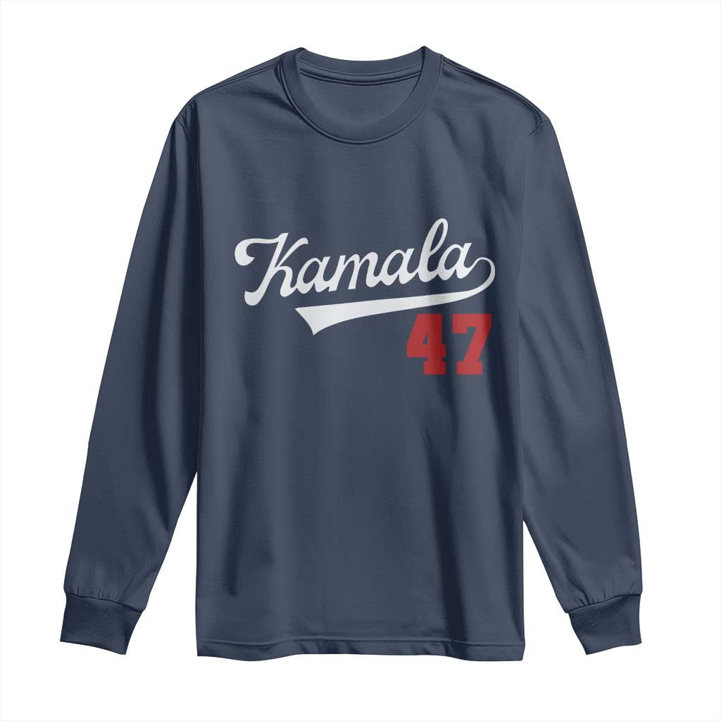 Kamala Harris 47th US President America 2024 Election Long Sleeve Shirt TS10 Navy Print Your Wear