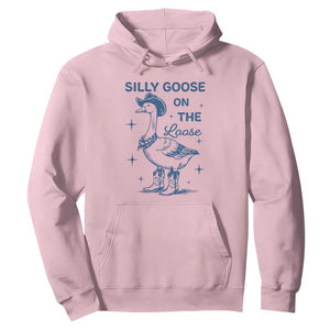Retro Silly Goose On The Loose Hoodie 90s Aesthetic Funny Cowgirl Western TS10 Light Pink Print Your Wear