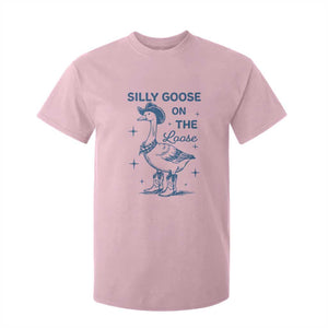 Retro Silly Goose On The Loose T Shirt For Kid 90s Aesthetic Funny Cowgirl Western TS10 Light Pink Print Your Wear