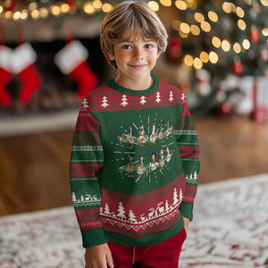 Goose Christmas Knit Sweatshirt Funny Xmas Lights TS10 Christmas Print Your Wear