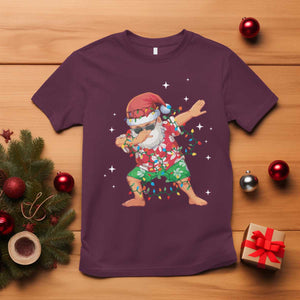 Funny Christmas T Shirt Dabbing Santa Boys Girls Men Xmas Dab Kid TS10 Maroon Print Your Wear