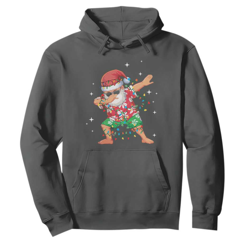 Funny Christmas Hoodie Dabbing Santa Boys Girls Men Xmas Dab Kid TS10 Dark Heather Print Your Wear