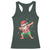 Funny Christmas Racerback Tank Top Dabbing Santa Boys Girls Men Xmas Dab Kid TS10 Dark Forest Green Print Your Wear