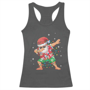 Funny Christmas Racerback Tank Top Dabbing Santa Boys Girls Men Xmas Dab Kid TS10 Dark Heather Print Your Wear