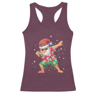 Funny Christmas Racerback Tank Top Dabbing Santa Boys Girls Men Xmas Dab Kid TS10 Maroon Print Your Wear