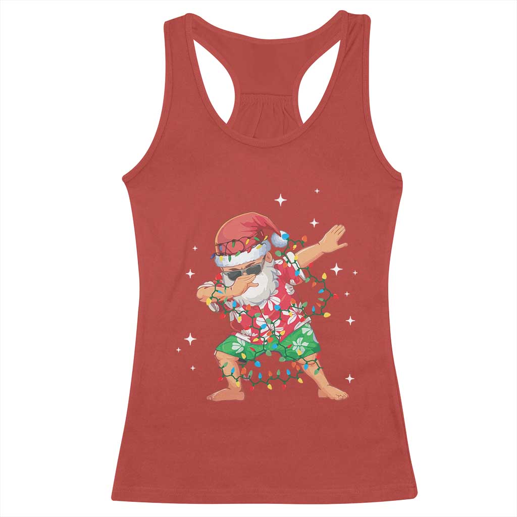 Funny Christmas Racerback Tank Top Dabbing Santa Boys Girls Men Xmas Dab Kid TS10 Red Print Your Wear