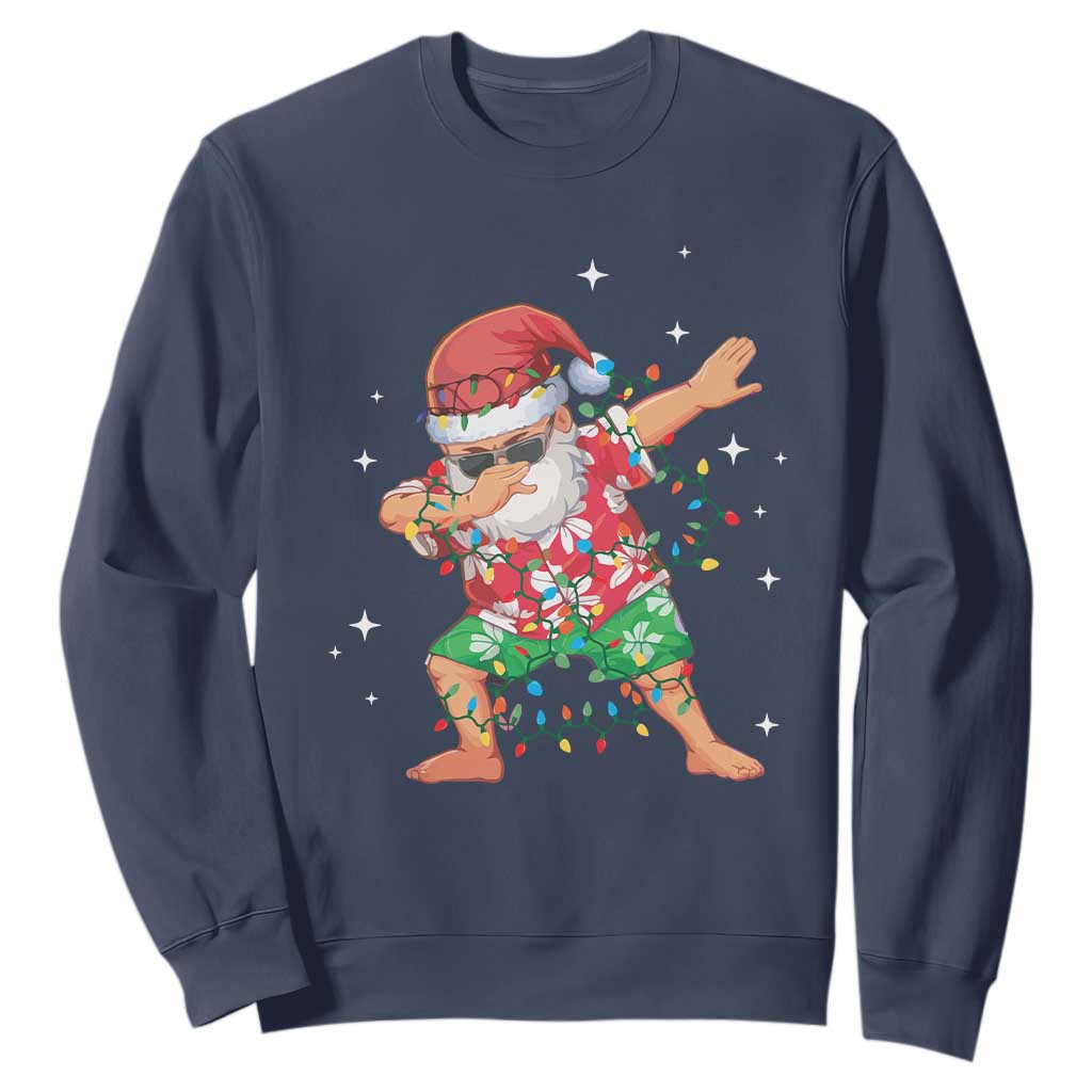 Funny Christmas Sweatshirt Dabbing Santa Boys Girls Men Xmas Dab Kid TS10 Navy Print Your Wear