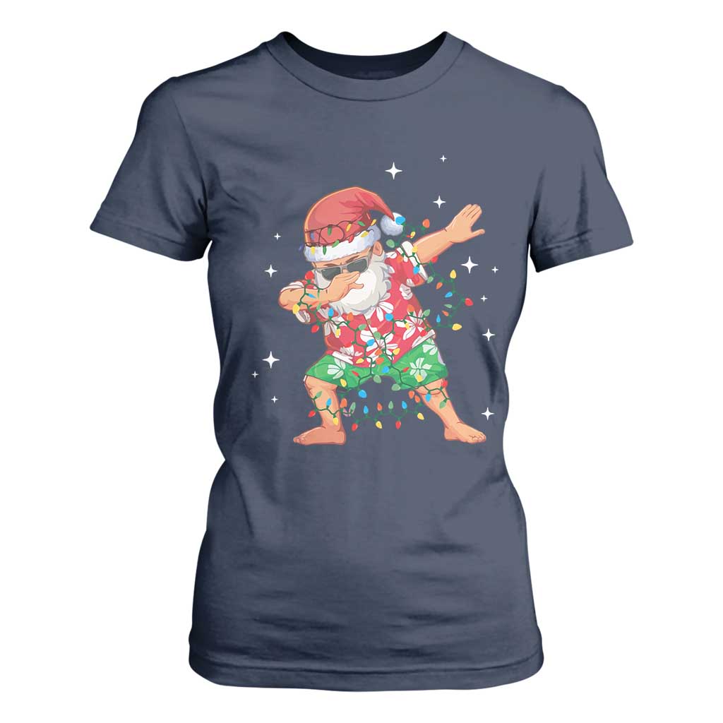 Funny Christmas T Shirt For Women Dabbing Santa Boys Girls Men Xmas Dab Kid TS10 Navy Print Your Wear