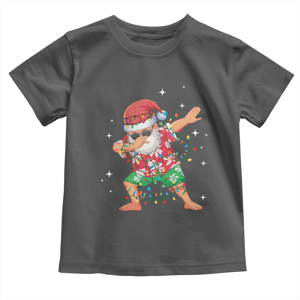 Funny Christmas Toddler T Shirt Dabbing Santa Boys Girls Men Xmas Dab Kid TS10 Dark Heather Print Your Wear
