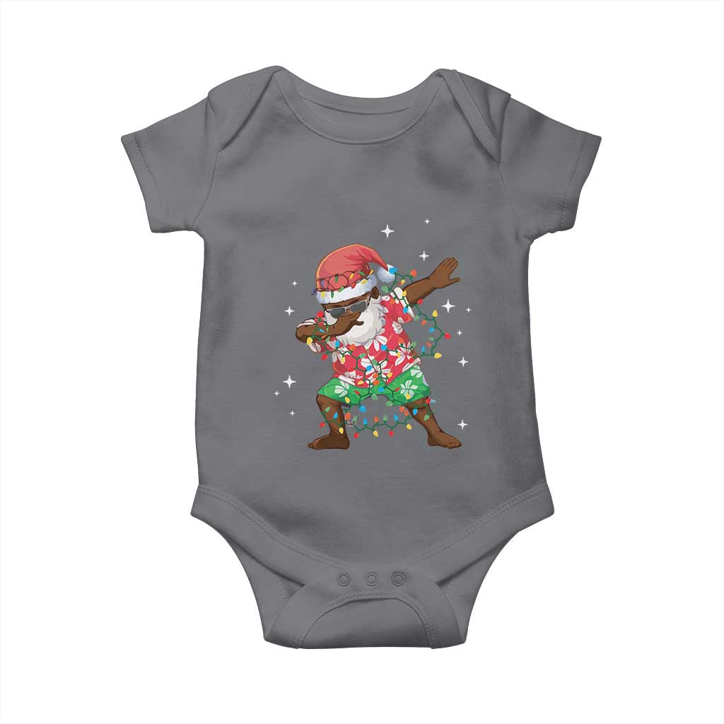Christmas Hawaiian Baby Onesie Afro African Dabbing Santa Xmas Dab Girls Boys Kids TS10 Charcoal Print Your Wear