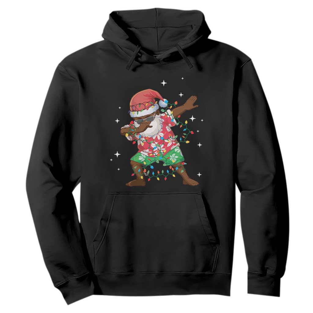 Christmas Hawaiian Hoodie Afro African Dabbing Santa Xmas Dab Girls Boys Kids TS10 Black Print Your Wear