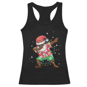 Christmas Hawaiian Racerback Tank Top Afro African Dabbing Santa Xmas Dab Girls Boys Kids TS10 Black Print Your Wear