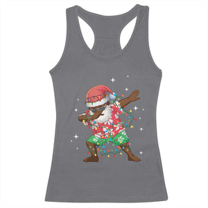 Christmas Hawaiian Racerback Tank Top Afro African Dabbing Santa Xmas Dab Girls Boys Kids TS10 Charcoal Print Your Wear