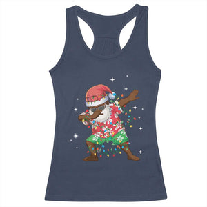 Christmas Hawaiian Racerback Tank Top Afro African Dabbing Santa Xmas Dab Girls Boys Kids TS10 Navy Print Your Wear