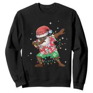 Christmas Hawaiian Sweatshirt Afro African Dabbing Santa Xmas Dab Girls Boys Kids TS10 Black Print Your Wear