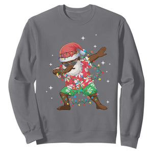 Christmas Hawaiian Sweatshirt Afro African Dabbing Santa Xmas Dab Girls Boys Kids TS10 Charcoal Print Your Wear