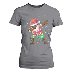 Christmas Hawaiian T Shirt For Women Afro African Dabbing Santa Xmas Dab Girls Boys Kids TS10 Charcoal Print Your Wear