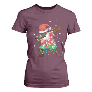Christmas Hawaiian T Shirt For Women Afro African Dabbing Santa Xmas Dab Girls Boys Kids TS10 Maroon Print Your Wear