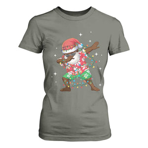 Christmas Hawaiian T Shirt For Women Afro African Dabbing Santa Xmas Dab Girls Boys Kids TS10 Military Green Print Your Wear