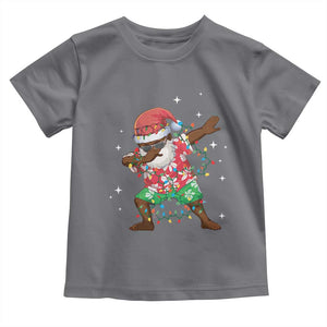 Christmas Hawaiian Toddler T Shirt Afro African Dabbing Santa Xmas Dab Girls Boys Kids TS10 Charcoal Print Your Wear