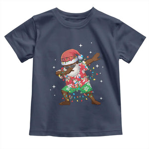 Christmas Hawaiian Toddler T Shirt Afro African Dabbing Santa Xmas Dab Girls Boys Kids TS10 Navy Print Your Wear