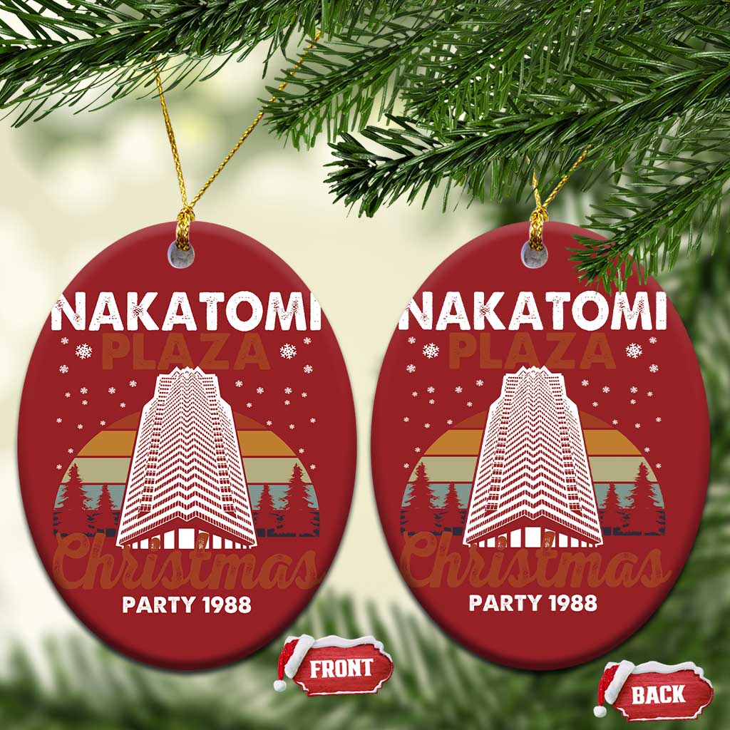 Nakatomi Plaza Party 1988 Christmas Ornament Xmas Gift TS10 Oval Red Print Your Wear