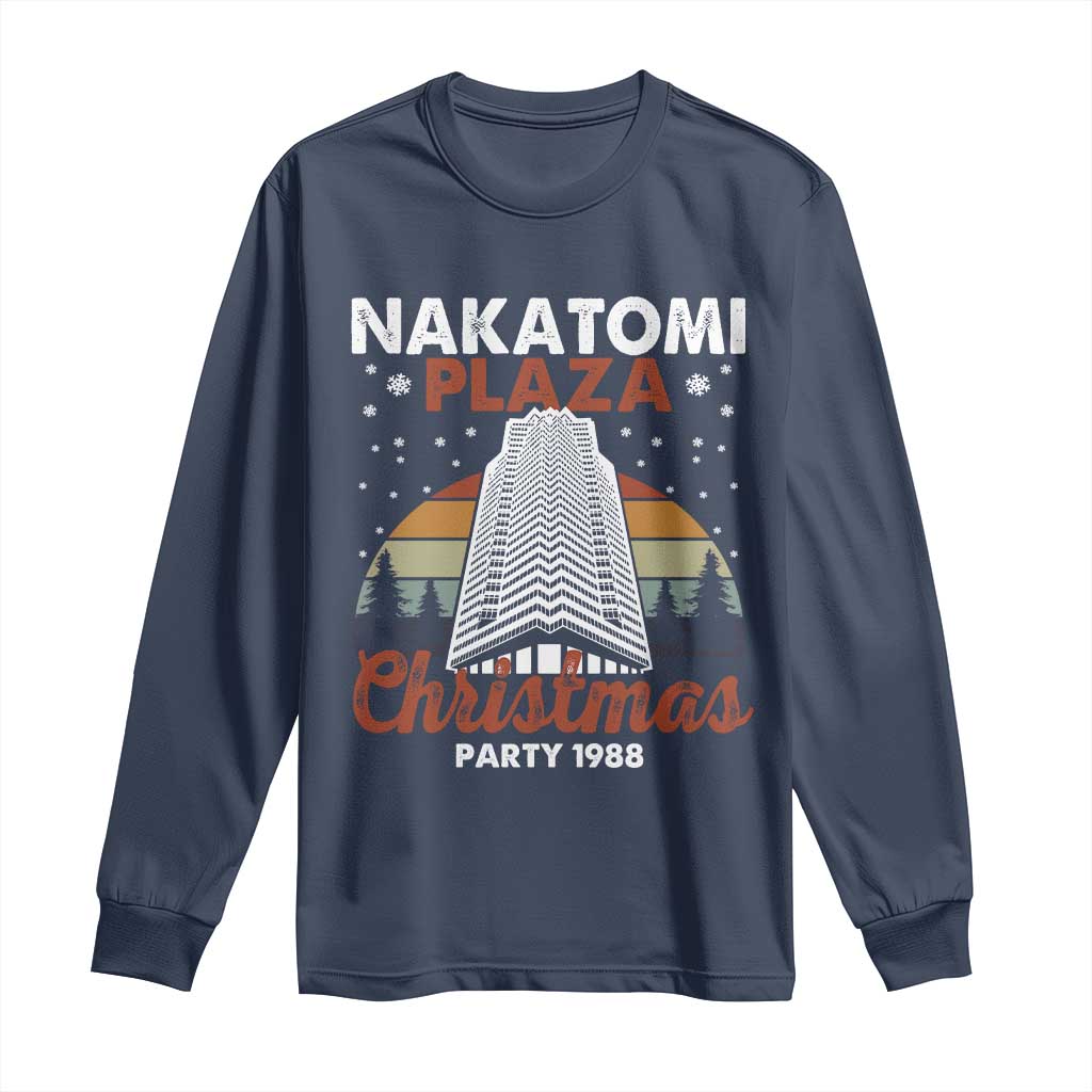 Nakatomi Plaza Christmas Party 1988 Long Sleeve Shirt Xmas Gift TS10 Navy Print Your Wear