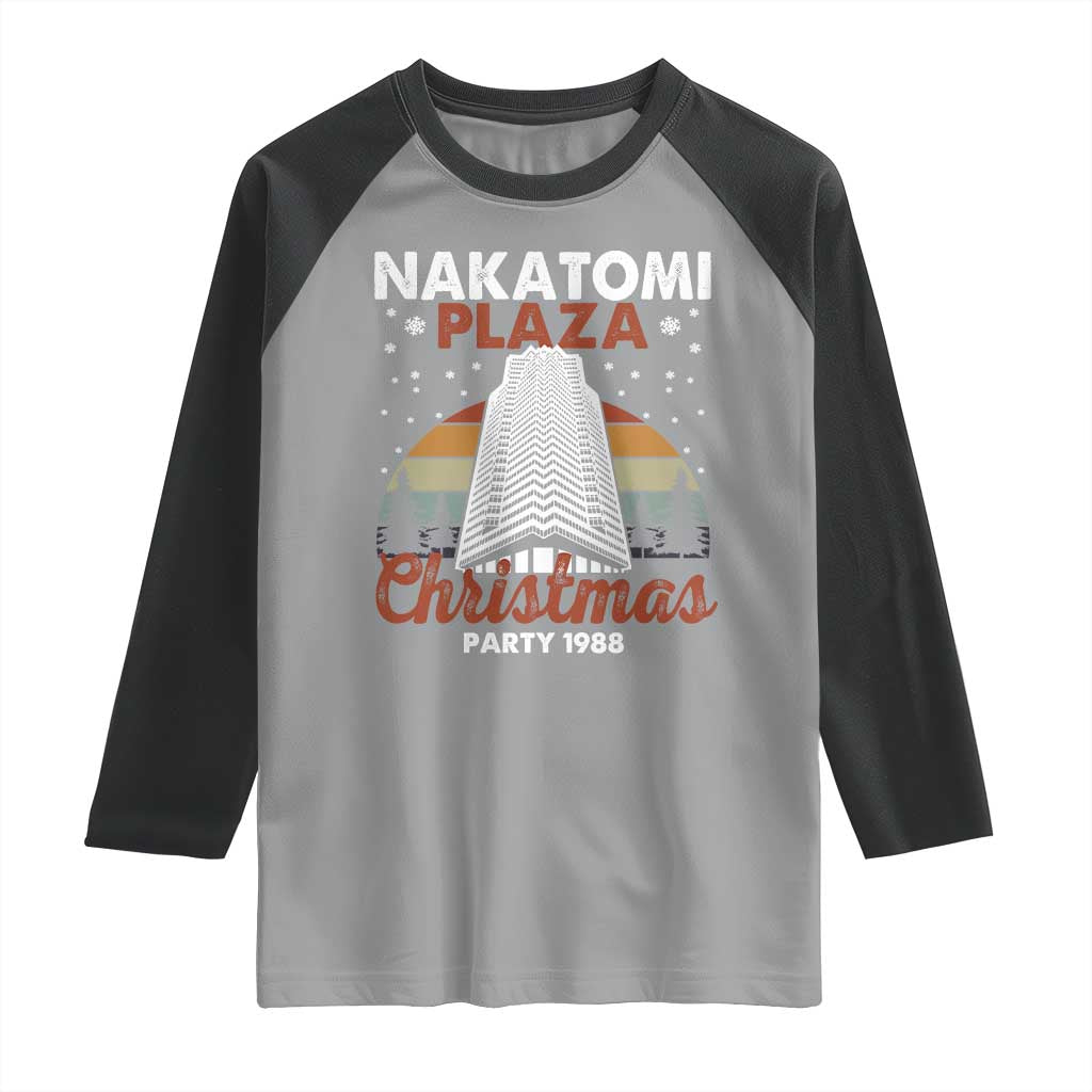 Nakatomi Plaza Christmas Party 1988 Raglan Shirt Xmas Gift TS10 Sport Gray Black Print Your Wear
